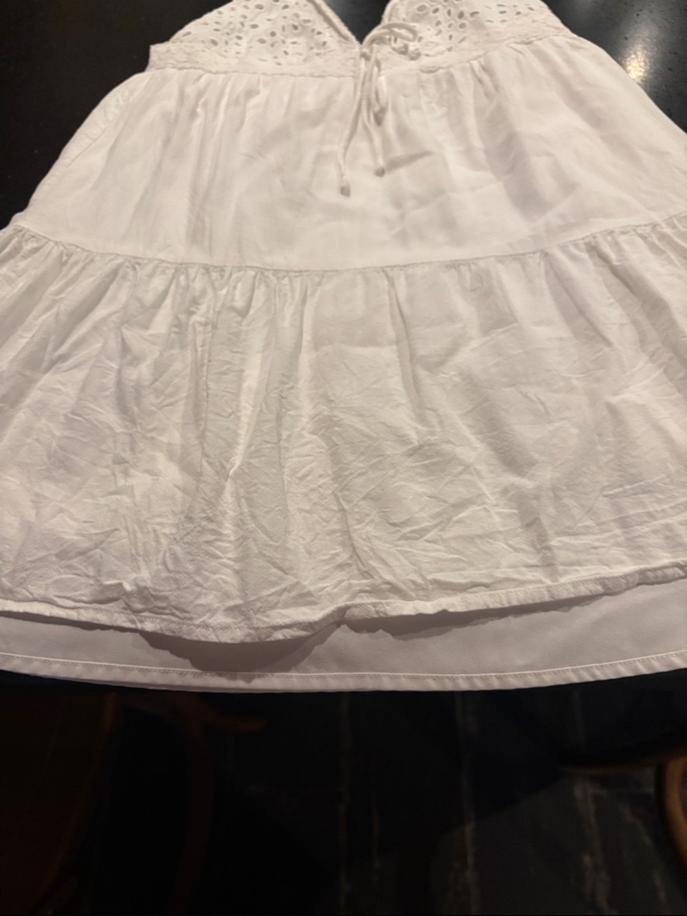 Princess Polly White Eyelet Tiered Dress / Top - Picture 2 of 9